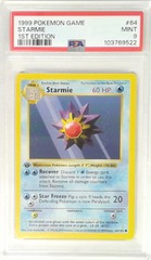 V1977: 1999: Starmie: 64/102: 1ST Edition: Game: PSA: 9: MINT: 103769522